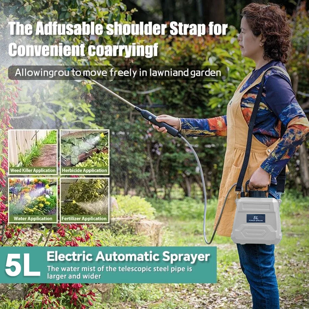 5L Electric Backpack Sprayer for Garden, Farm & Orchard Electric Garden Sprayer Vue