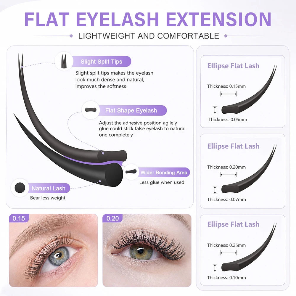 MASSCAKU Ellipse Lashes Glamour and Whimsy Looking Flexible Luxury Cost but Cheap Eyelash for Lash Artists Make Up Top Supplier Vue