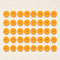 40pcs Fashionable Peach Colored Fruits Buttons 2 Holes Creative Mango Buttons Resin Cute Orange Buttons Clothes Accessories Vue Orange