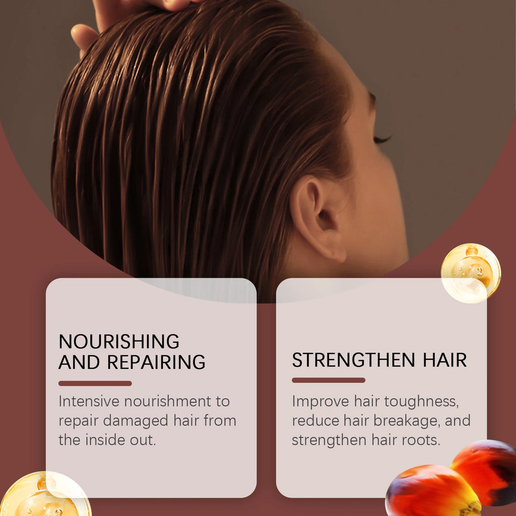 Hoegoa Batana Hair Nourishing Balm Improve Silky Thicker Curly Smoothing Frizz Repair Damaged Increase Growth Hair Conditioner Vue