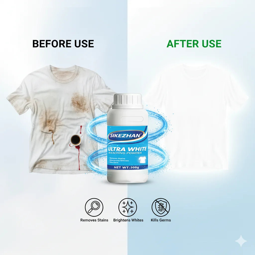 300g Effective Fabric Stain Remover Powder Laundry Whitening Bleach Agent Yellow Stain Removal Strong Decontamination Cleaning Vue