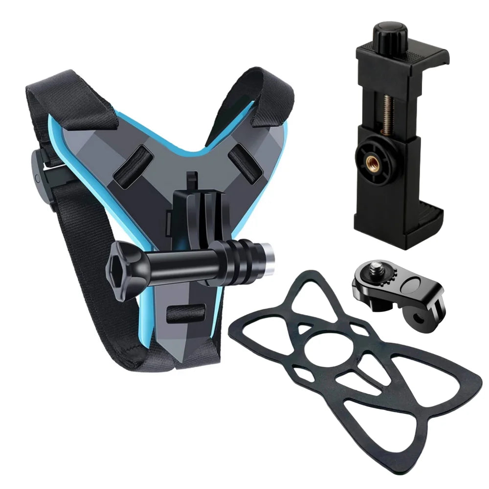 Helmet Phone Stand Mount Holder Motorcycle Holding Clip For GoPro Hero 13 12 11 Dji Action 5 Pro Camera Accessories Vue BlueS With Clip