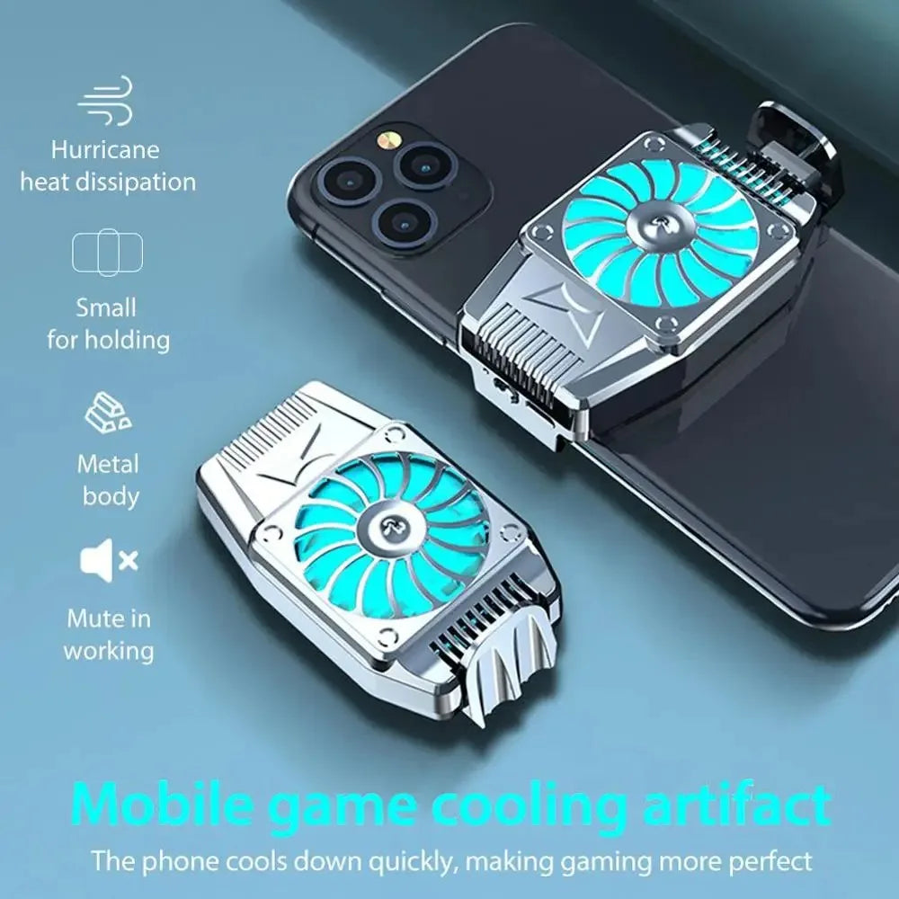 Mobile Radiator Esports Air Cooling Quiet Portable Quick Cooling H15 Game Live Cooling Back Clip Bracket Semiconductor Turbine Vue
