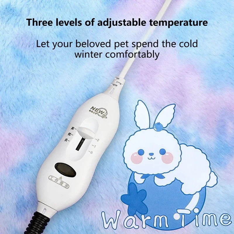 Waterproof Detachable Pet Heating Pad - Electric Blanket for Dogs Cats Adjustable Temperature Winter Warmer Mat with EU Plug Vue