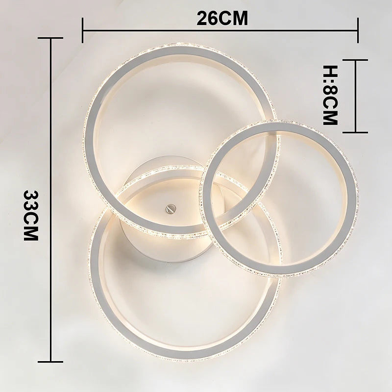 Modern LED Ceiling Light Surface Mounted 3-Color Temperature Adjustable Home Lighting for Bedroom Living Room Aisle Light Vue