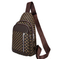 Neutral Functional Chest Bag Women Men Patchwork Dot Design Suitable