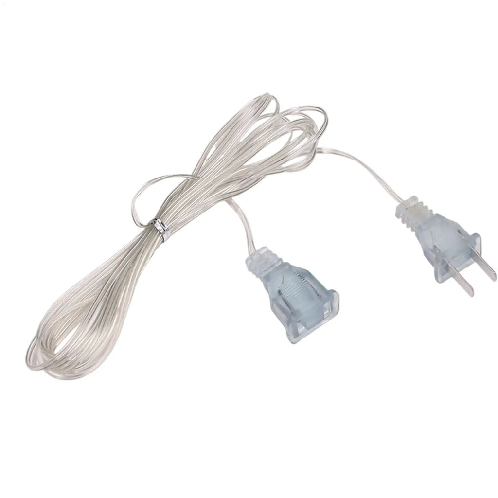 3 m EU US Plug Power Extension Cord 220V Transparent Cable For LED Fairy Lights Garland Holiday String Lights Multipurpose Vue