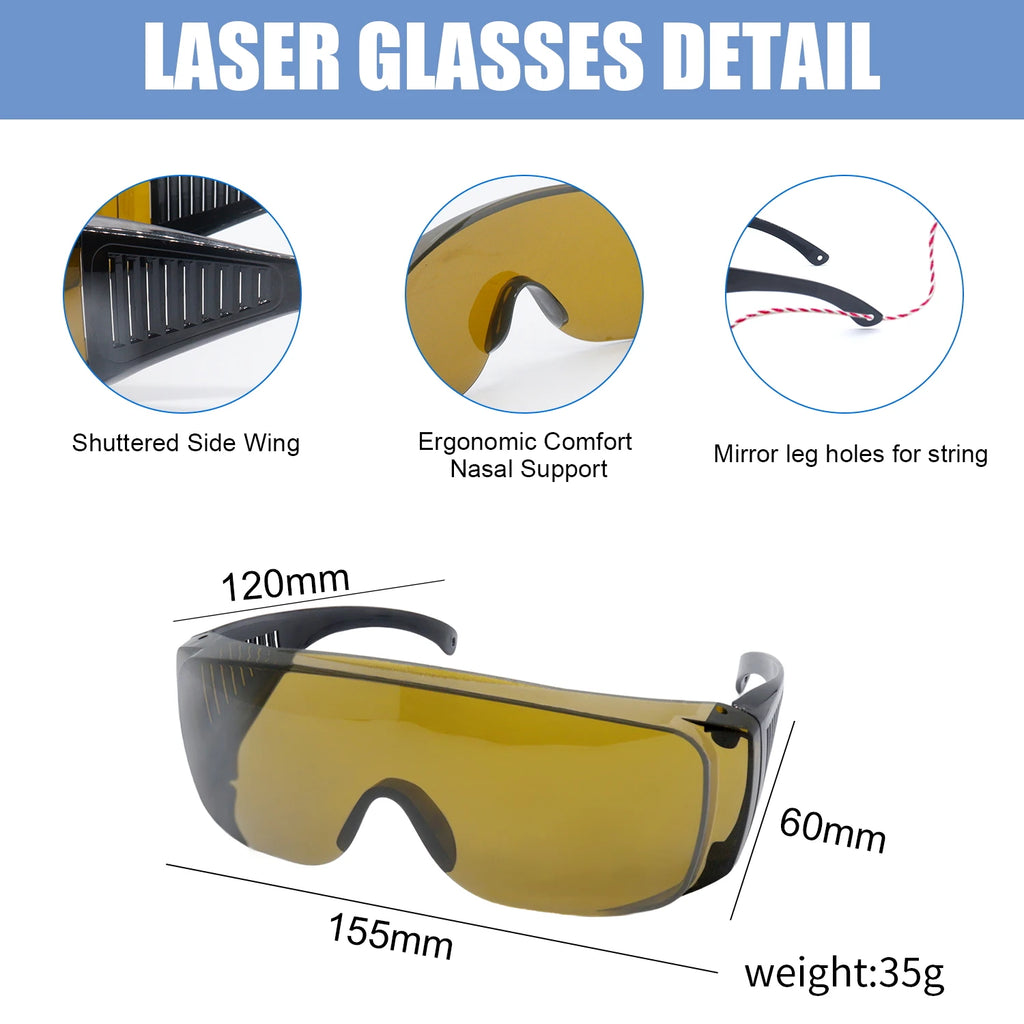 Laser Safety Glasses Ray UV Protection Eyewear Protective Goggles IR IPL FPV 200-2000nm 755nm 1064 532nm Hair Removal Glasses Vue