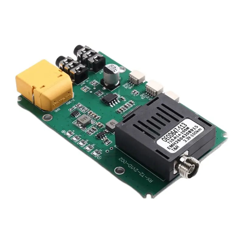 Hot-100KM TTL Optical Transceiver Module DC 5.5-26V Optical Terminal Equipment Drone-Specific RX Ground End Vue