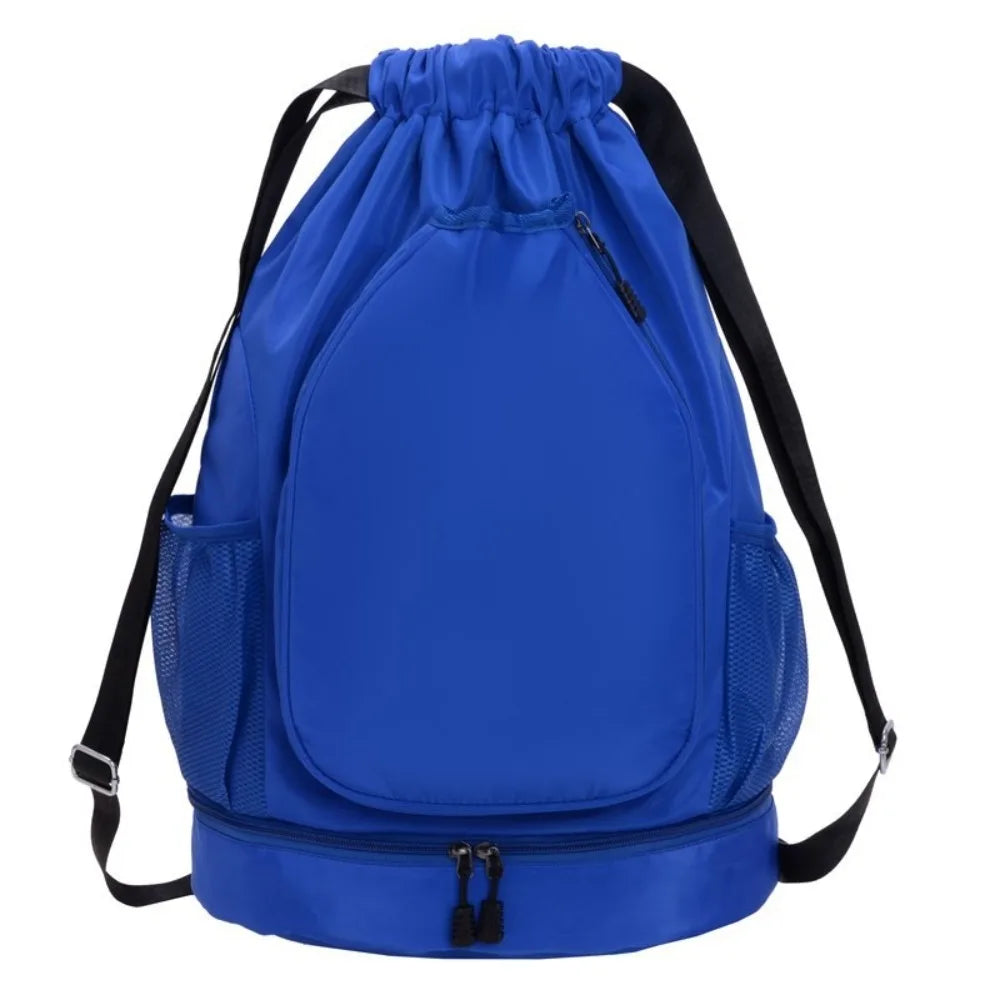 2 Rackets Tennis Racket Backpack with Shoes Pocket Waterproof Badminton Sports Bag Adjustable Strap Casual Gym Pack Vue Blue