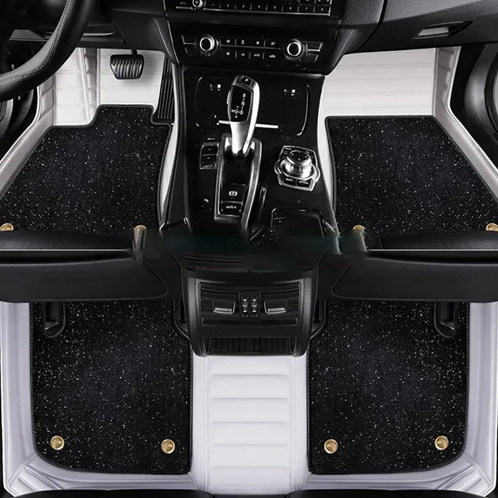 Custom 5D PU Leather Floor Mats – Mercedes Benz GL X164 X166 2006–2016 Custom Car Floor Mats Vue 2013-2016 GL C-black white