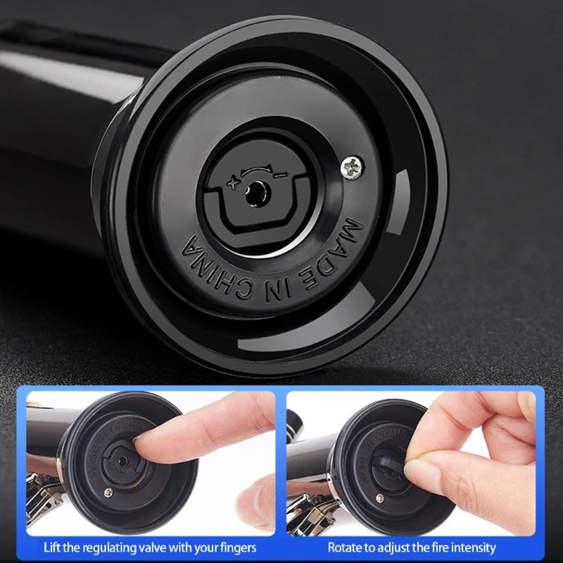 OOTDTY Windproof Blue Flame Torch Lighter – 1300°C Jet Butane Torch Lighter Vue