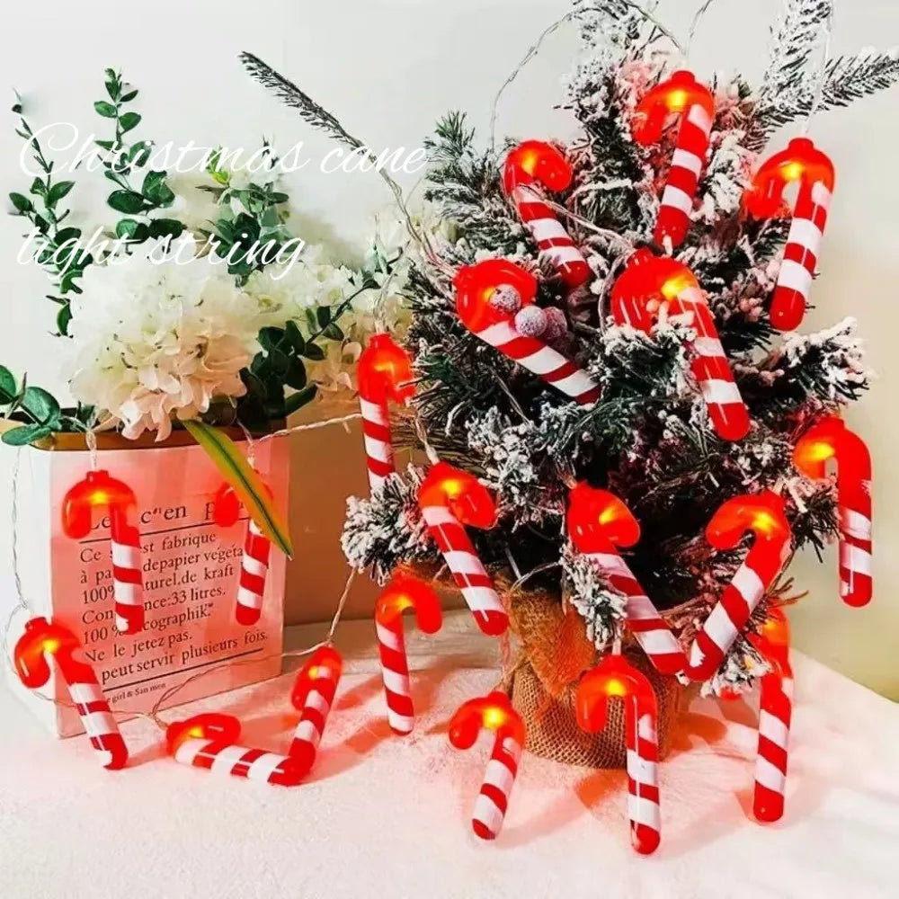 1PC 1.5M/3M Christmas battery box small cane light string,powered by AA batteries,excluding battery,Christmas decoration Vue