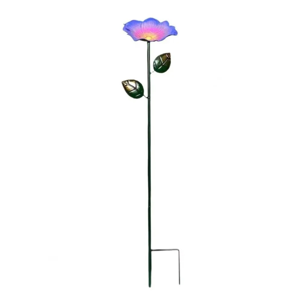 Flower Shape Bee Butterfly Watering Station Garden Stake Ornamental Horticulture Bird Water Dispenser Patchwork Garden Birdbath Vue Type B
