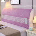 High Quality Elegant Headboard Cover Lace Design Soft Bedhead Cover Anti-Collision Comfortable Dust Protection Cover Guest Room Vue 59.06in Blue