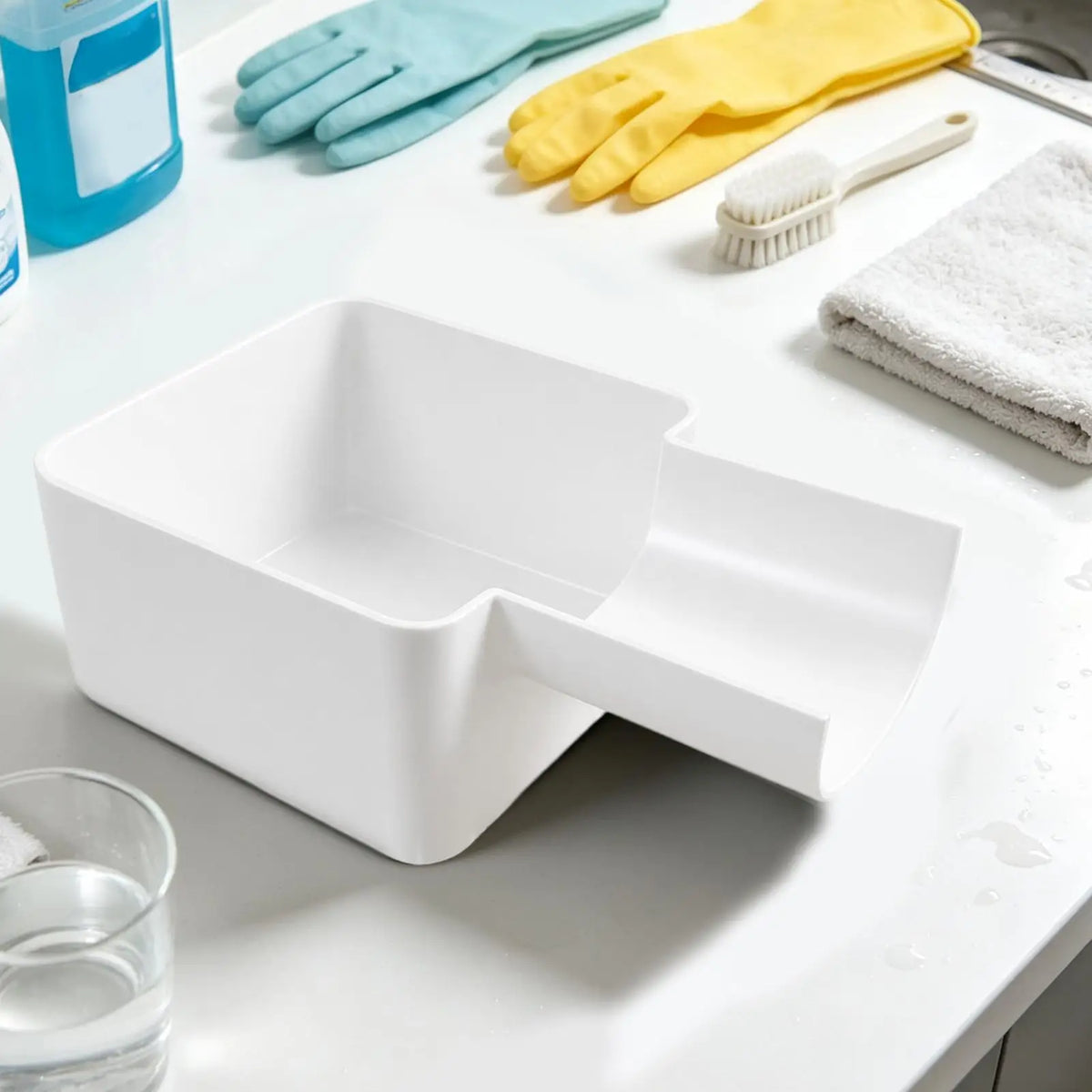 Front Load Washer Drain Pan, Leak-Proof Drip Tray with Lint Filter, Universal Washing Machine Water Catch Tray for Apartment RV Vue