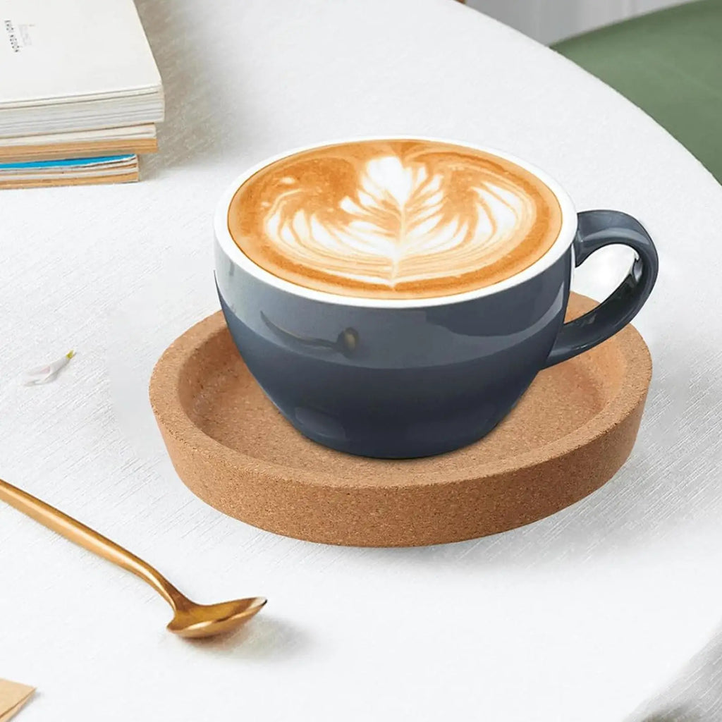 10x10cm Cork Coasters Set Waterproof Rustic Mug Mat For Bar Table Heat Resistant Drink Holder For Home Kitchen Living Room Decor Vue