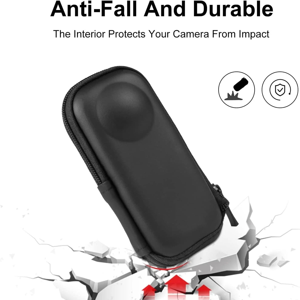 Portable Storage Bag Case for Insta360 One X2 / X3 Cameras Waterproof Protective Travel Carrying PU Shell Box Action Camera Vue