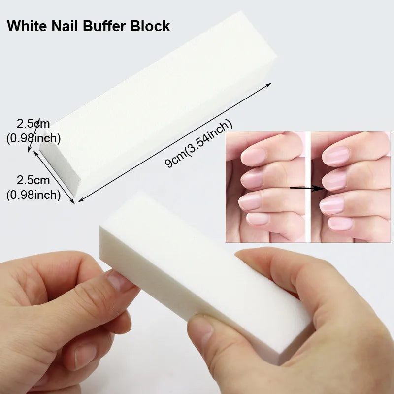 5/10 Pcs Nail Art Sanding Sponge Buffer Block Nail Buffers Files Block Grinding Polishing Manicure Nail Art Tool Vue