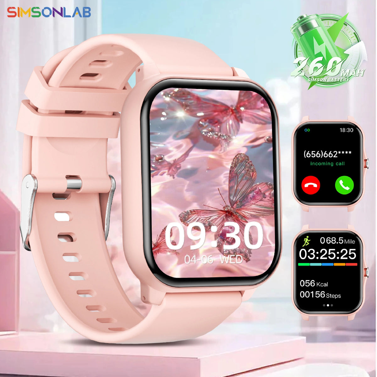 New Smart Watch Message Reminder for Intelligent Life Weather Forecast SIRI Assistant Men &Women Birthday Gift Bluetooth Call Vue