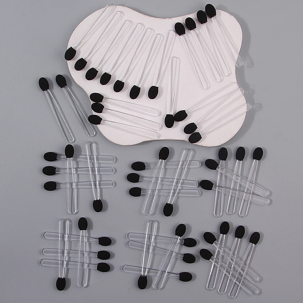 50PCS Mini Single-Head Sponge Eyeshadow Brush, Even Coloring, Multi-Purpose Beginner's Eye Makeup Tool Vue