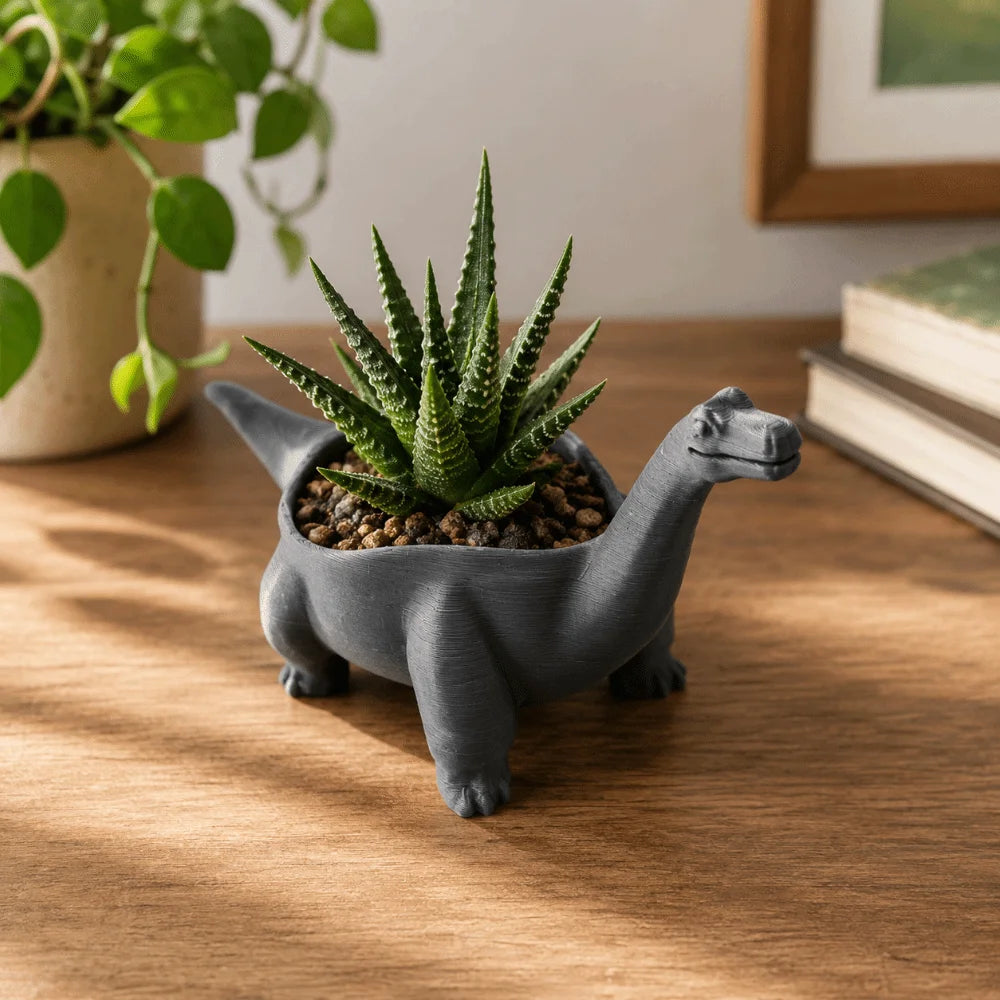Container 3D Printed Dinosaur Flowerpot Funny Ornaments Mini Flower Pot Desktop Decoration Plant Planting Pot Table Vue