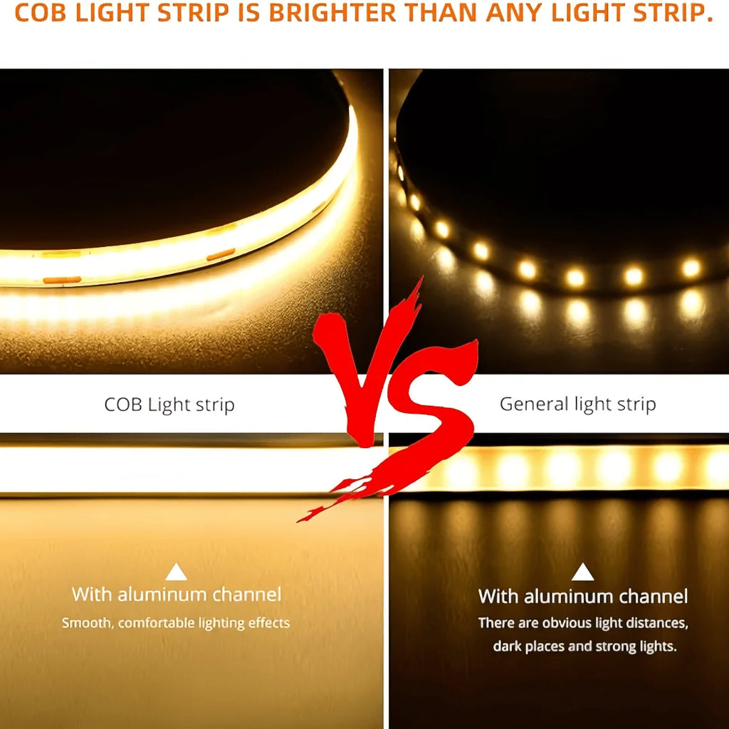 COB LED Strip Light Motion Sensor RA90 USB 5V Flexible Ribbon Linear Tape High Density Dimmer For DIY TV Mirror Backlight Decor Vue