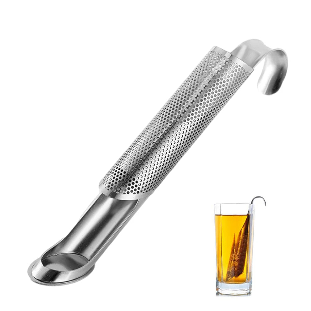 Stainless Steel Tea Strainer Tea Diffuser Hot Tea Strainer Hanging Handle Type Filter Stick for Loose Tea Leaves Vue Default Title
