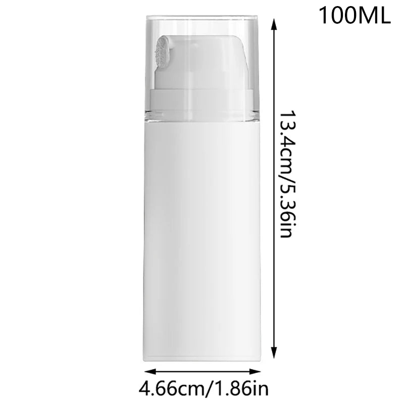 1Pcs 30/50/100ml Portable Travel Empty Airless Pump Jar Cream Dispenser Refillable Leak Proof Cosmetic Bottle Storage Container Vue 100ML