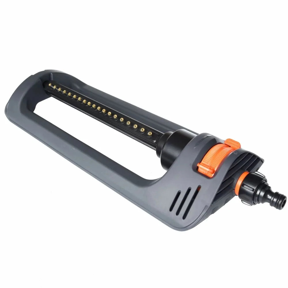 19 Hole Nozzles Oscillating Sprinkler Automatic 4 Modes Swing Irrigation Sprinkler Weighted Base Wide Coverage Water Sprayer Vue Grey
