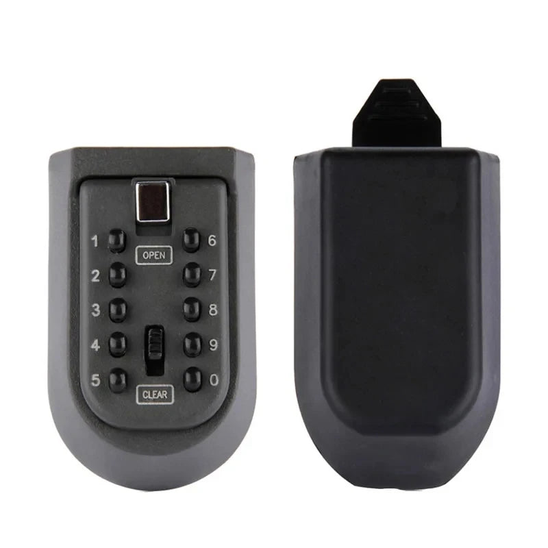 Wall Mounted Key Safe Storage Anti-theft Key Box With Combination Lock 10-Digital Password Weatherproof Cover Home Outdoor Use Vue