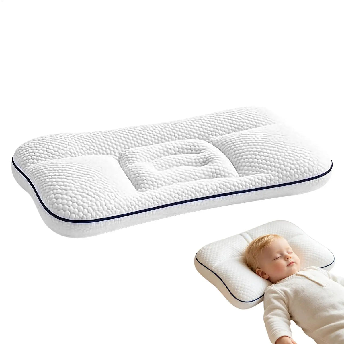 Double-Sided Breathable Child Pillow, Supportive Toddler Sleeping Pillow for Boys & Girls, Portable Travel Pillow for Home Car Vue