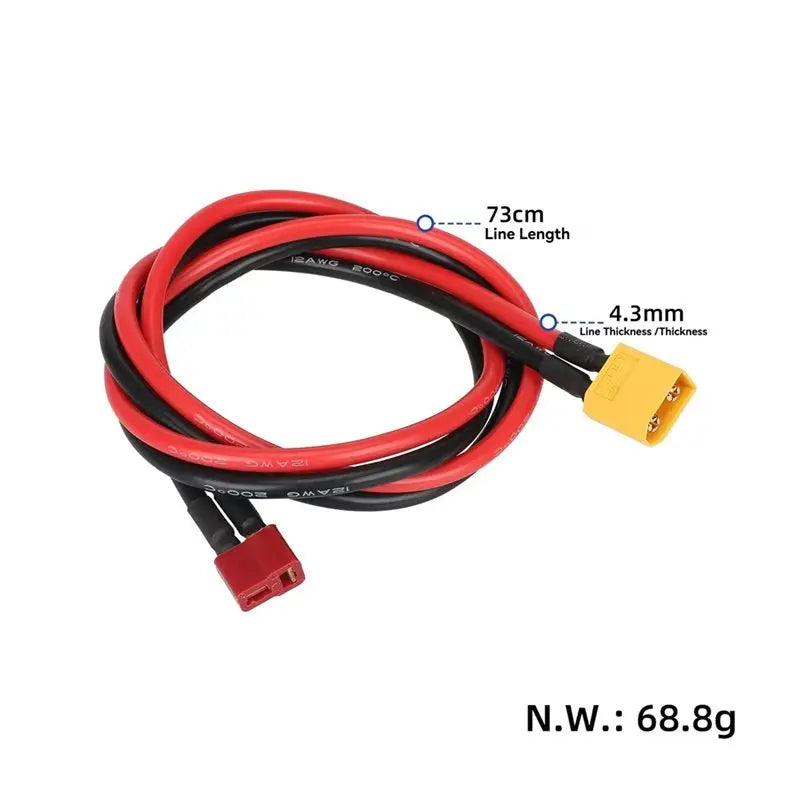 Hot-XT60 XT-60 Extension Cable With XT60 Male To XT60 Female Adapter 70Cm 12AWG Wire For Electric Scooter Extension Cord Vue