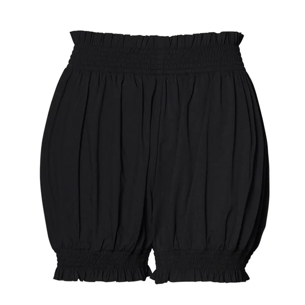 Pilates High Waist Dance Shorts Elastic Waistband Nylon Ballet Shorts Ruffle Comfortable Safety Pants Yoga Exercise Vue