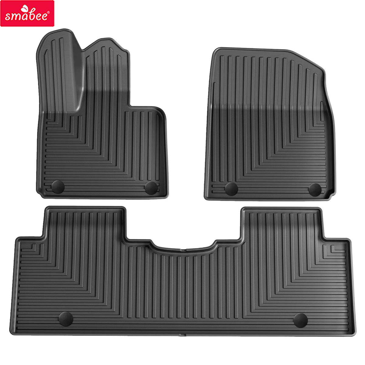 Smabee Left Drive for Xpeng G9 LHD 2023-2026 Car Floor Mats Cargo Liner Trunk Pad TPE 3D Foot Mat Waterproof Accessories BLACK Vue