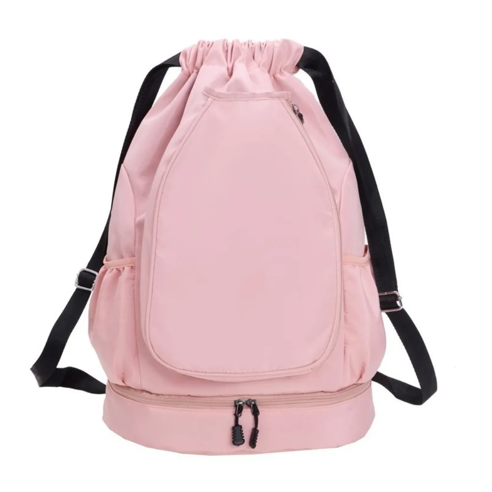 2 Rackets Tennis Racket Backpack with Shoes Pocket Waterproof Badminton Sports Bag Adjustable Strap Casual Gym Pack Vue Pink
