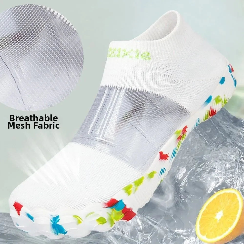 Gym Flats Anti-Slip Wading Shoes Lightweight Breathable Aqua Shoes Durable Water-Resistant Barefoot Shoes Beach Vue