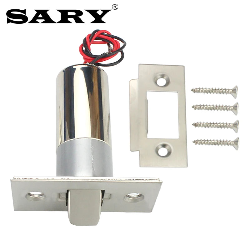 Small electronic bolt lock DC12V door lock concealed electric control lock access control electric lock wooden door iron door Vue
