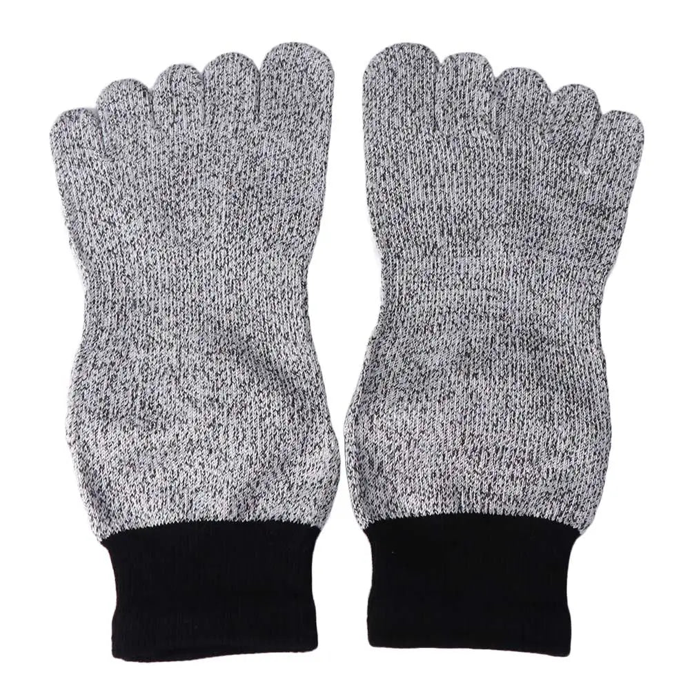 Comfortable Cut Resistant Socks Barefoot Protective Soft Elastic Anti-Cut Socks HPPE Anti-Slip Hiking Running Socks Vue Beige
