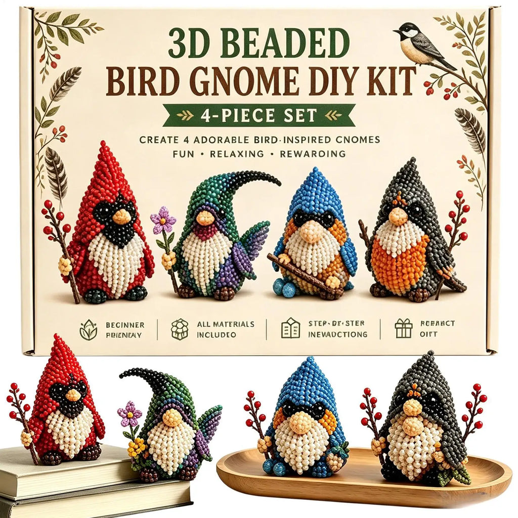 Funny Dwarf Bead Craft Kit, DIY Handmade Desk Decor Set, Creative Beading Activity for Home School Classroom Office Workshop Vue
