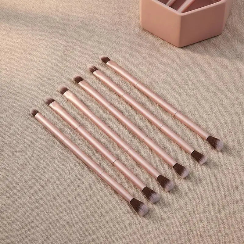 1/2/3/5Pcs Multifunctional Double End Eyeshadow Brush Cosmetic Daily Makeup Beauty Brush Set Vue