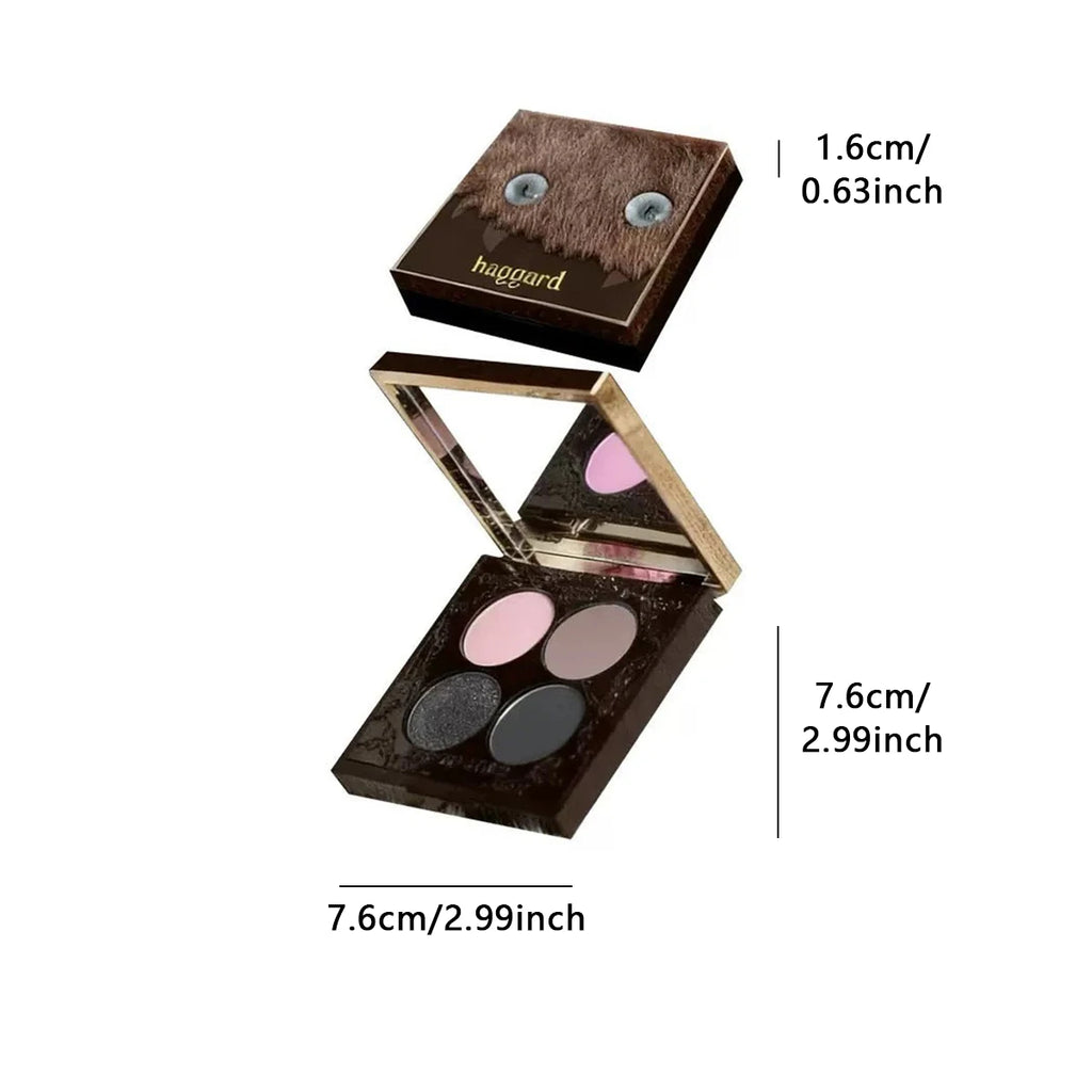 Haggard Emo Monster Series Four-Color Eyeshadow Palette,Long-Lasting Pigmentation,Multi-Texture Combination,Luxury Makeup Vue