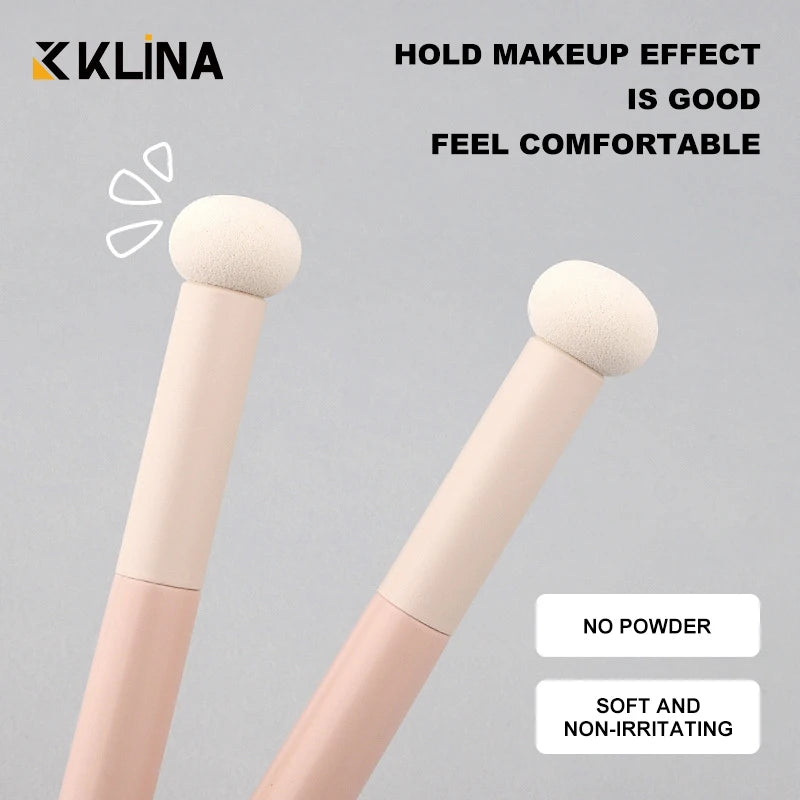 CALIYI Lip Concealer Brush Sponge Head Soft Hair Makeup Brushes Puff Powder Foundation Fine Natural Blending Professional Tools Vue