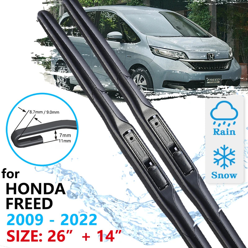 Car Front Wiper Blade For Honda Freed Mk1 Mk2 GB3 GB4 GP3 GB5 GB6 GB7 GB8 2009~2022 Windscreen Windshield Windows Accessories Vue