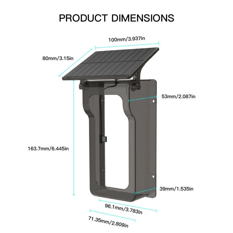 Tuya Doorbell with Solar Rain Cover Camera Wireless Video Doorbell Wifi PIR Human Body Sensing Outdoor Door Bell Video Intercom Vue Black Cover