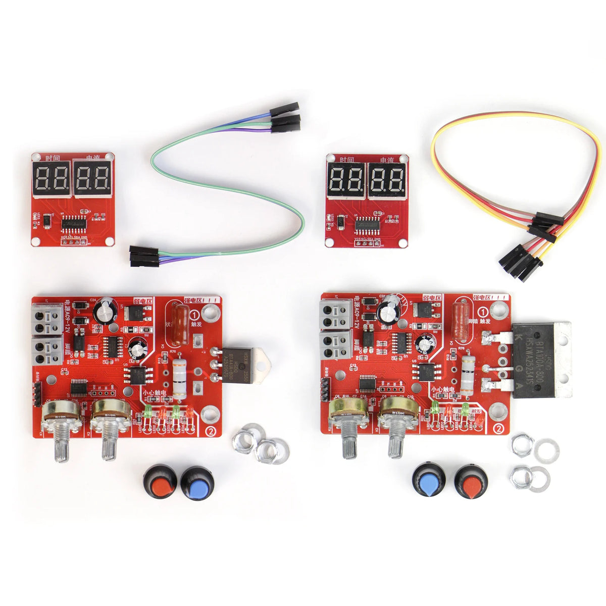 Spot Welding Machine Control Board Adjustable Time Current Spot Welder Control Board Digital Display DIY Battery Accessories Vue