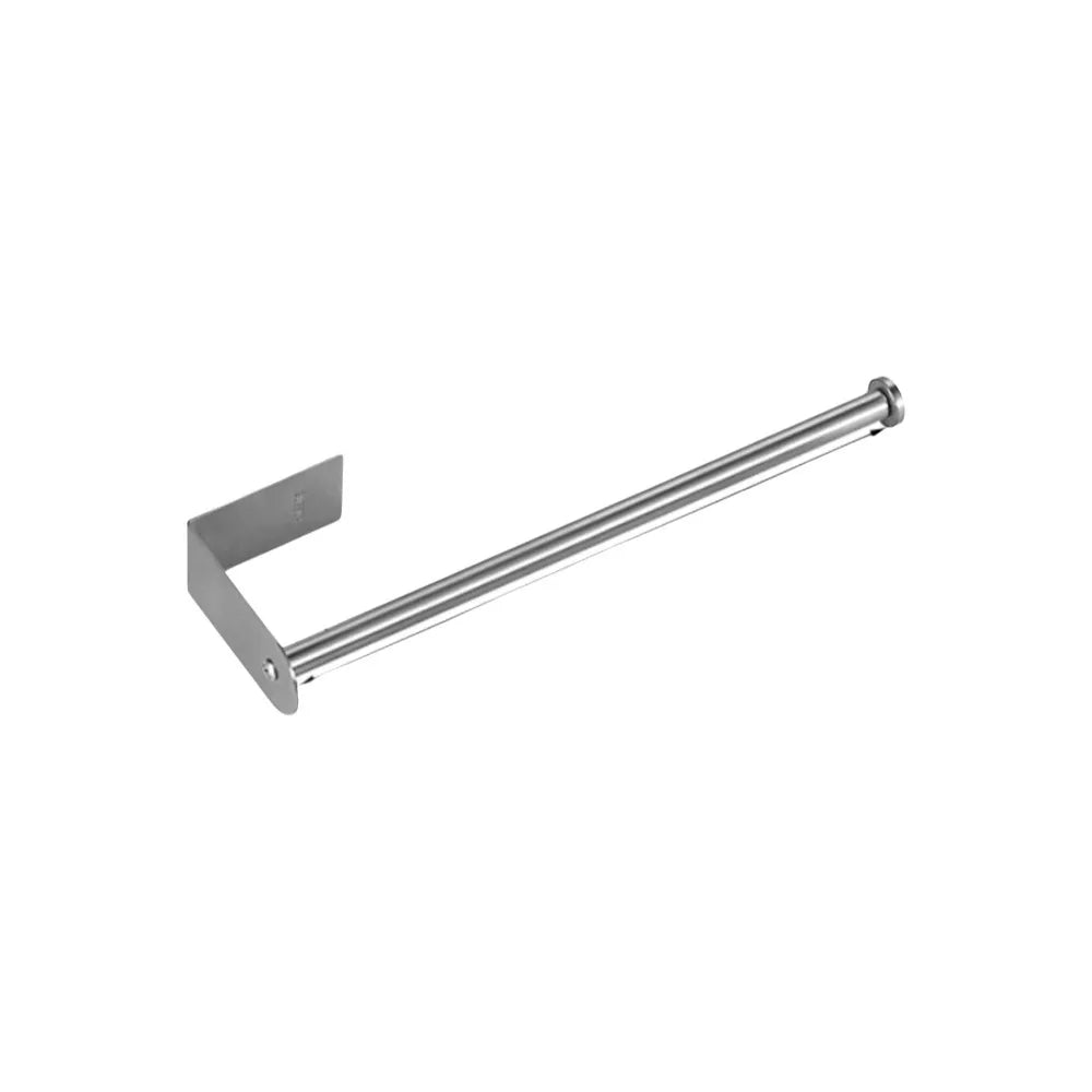 Stainless Steel Plastic Wrap Holder Wall Mounted Space Saving Roll Towel Rack Adhesive or Screw-in Cling Wrap Holder Vue Style A