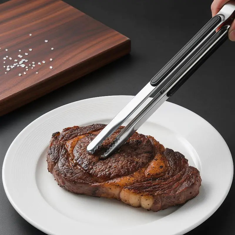 New Stainless Steel Barbecue Clip Non-slip Thickened Simplicity Portable Clip Multifunction Buffet Steak Food Clip BBQ Tools Vue