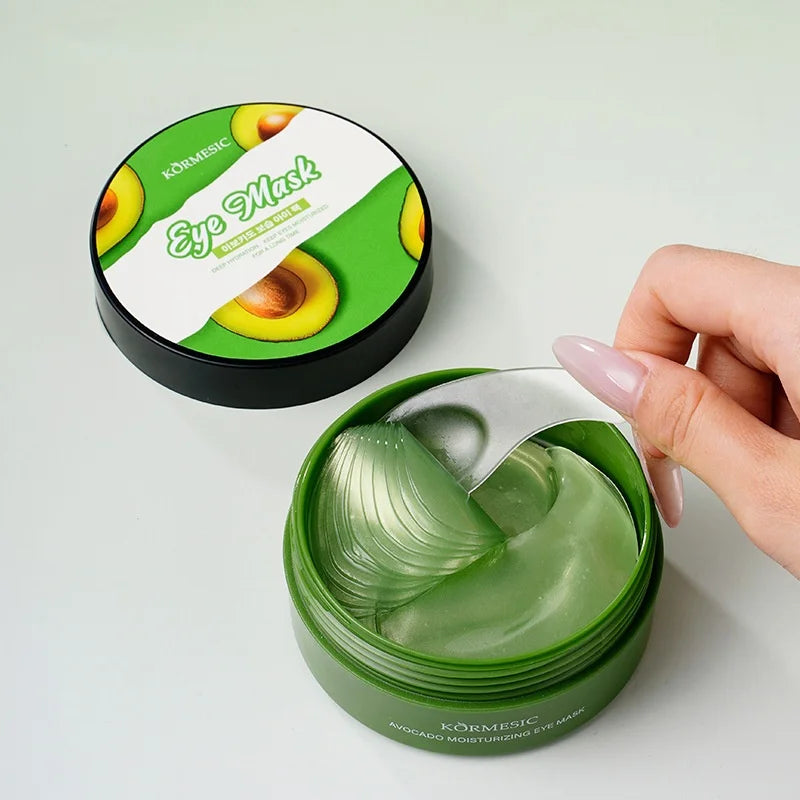 Avocado Moisturizing Eye Mask, Containing Avocado Essence, Nourishes the Delicate Eye Area, Leaving the Eyes Hydrated and Radiant. Vue