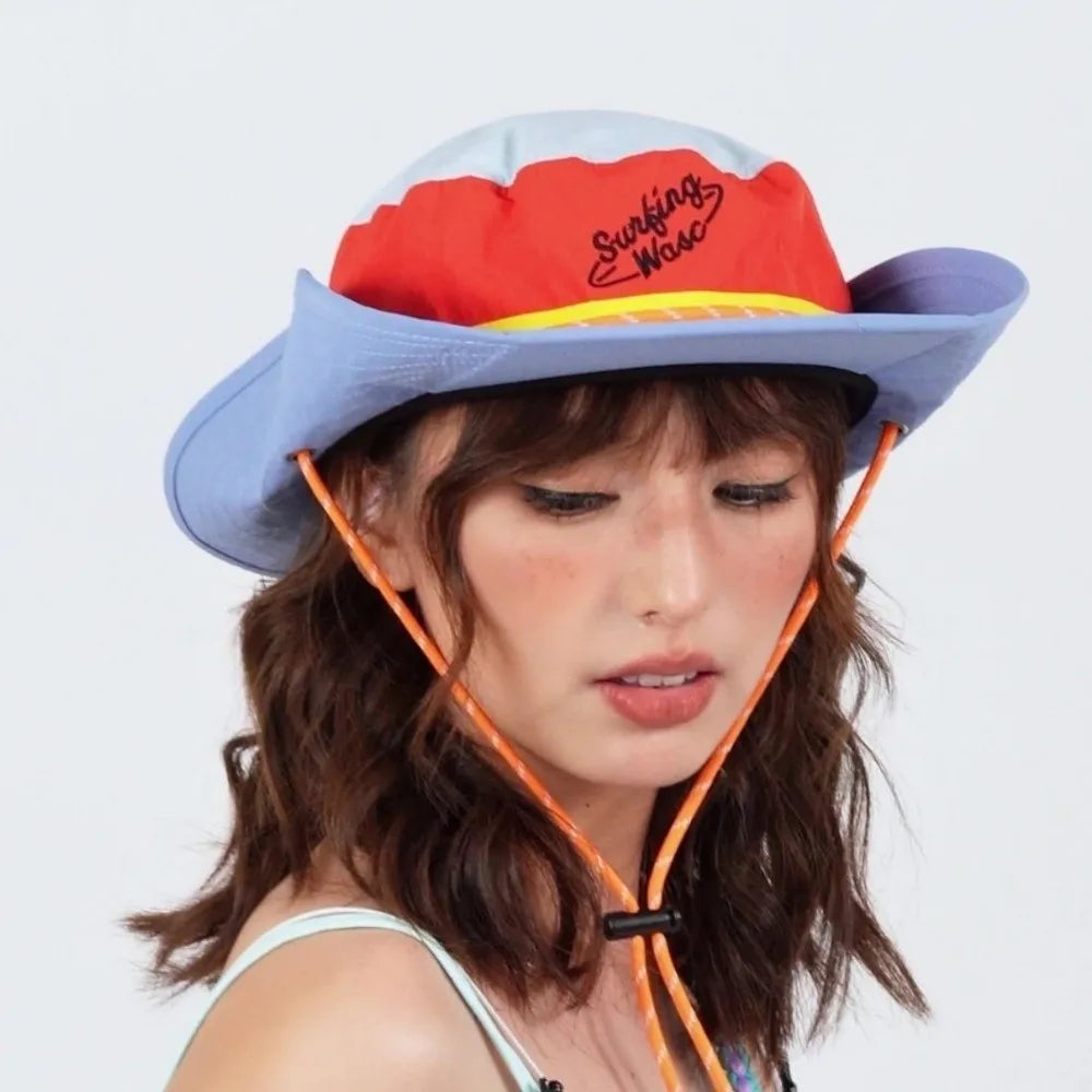Color-blocked Design Travel Bucket Hats Breathable Quick Dry Vue